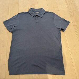 Bonobos Pima Performance Deep Blue Polo Shirt (Large, Slim Fit)